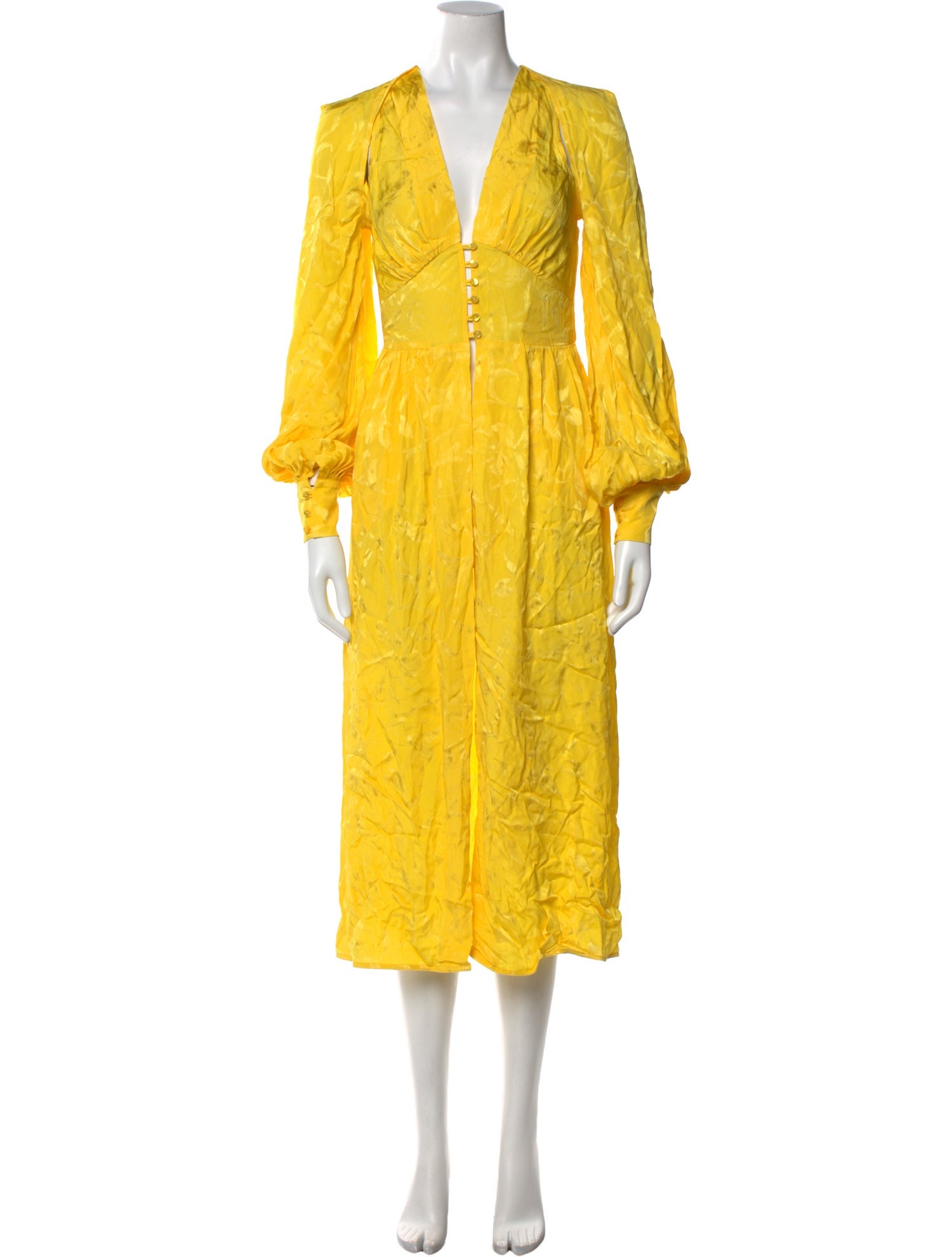 Attico V-Neck Long Dress