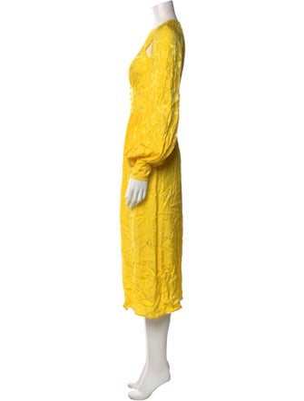 Attico V-Neck Long Dress