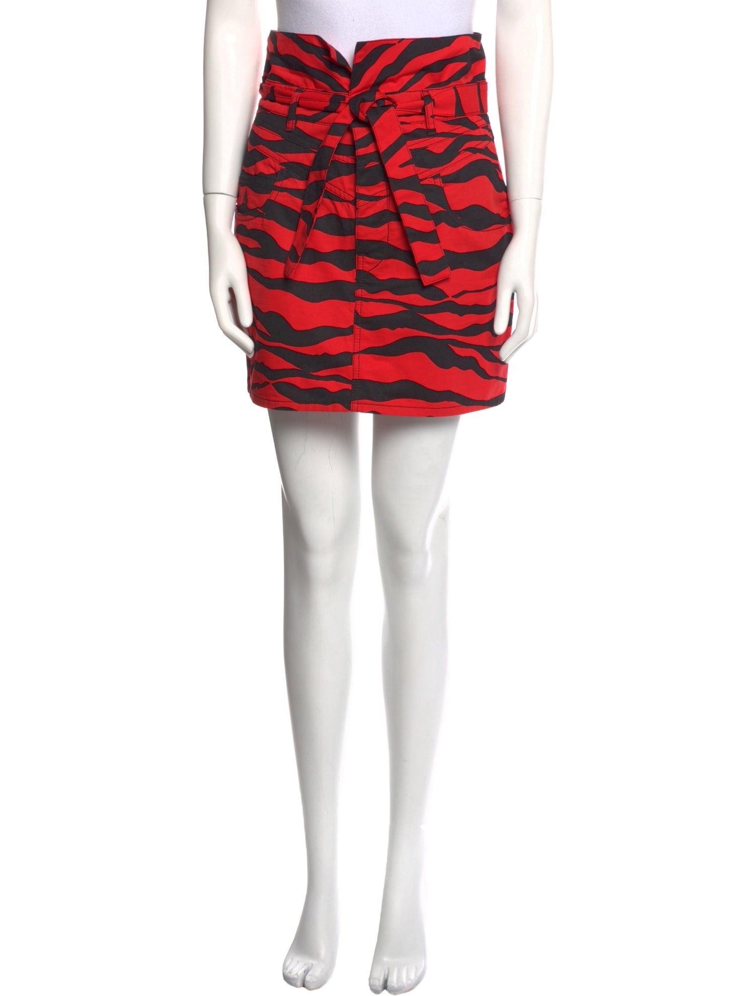 Attico Printed Mini Skirt