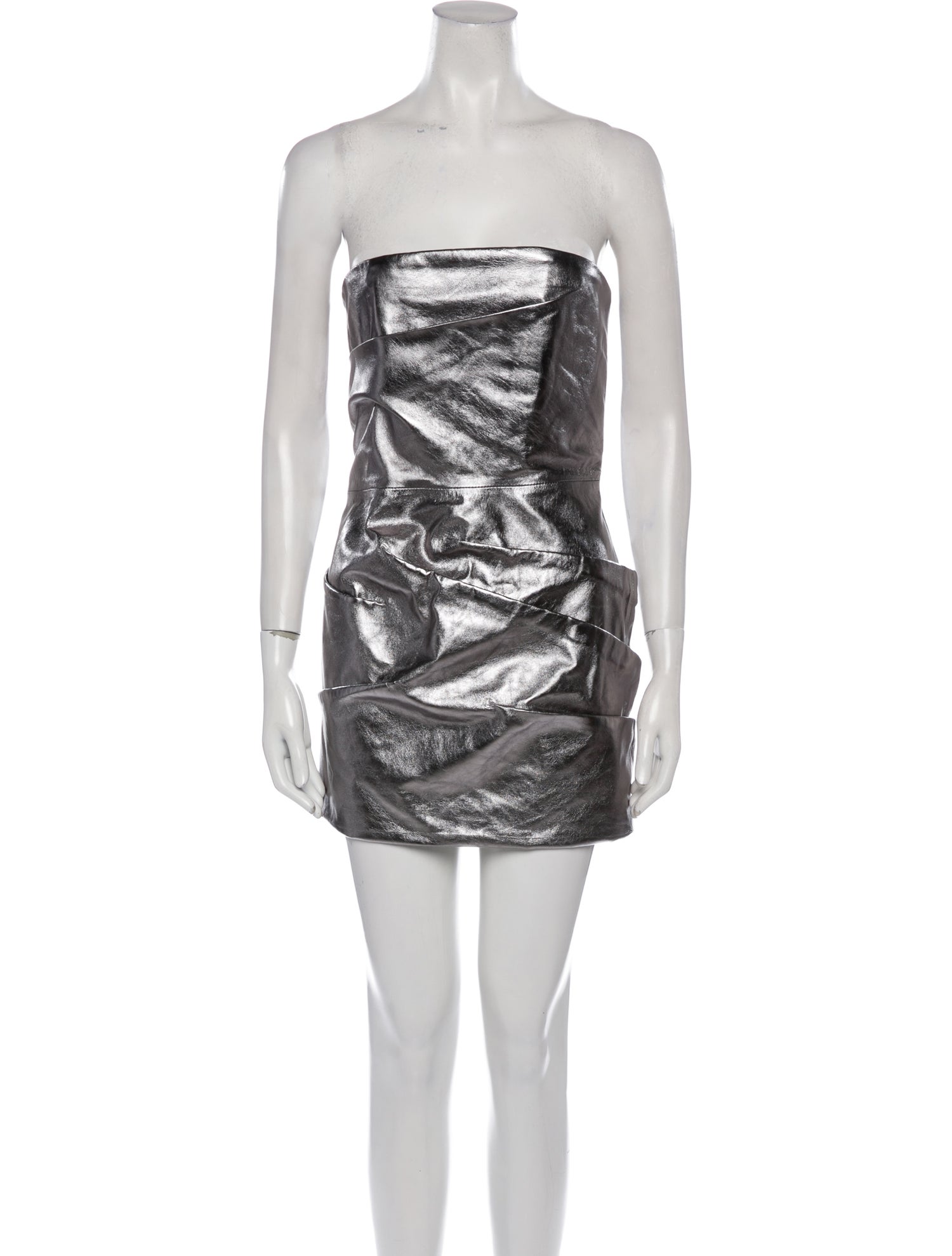 Attico Leather Mini Dress w/ Tags