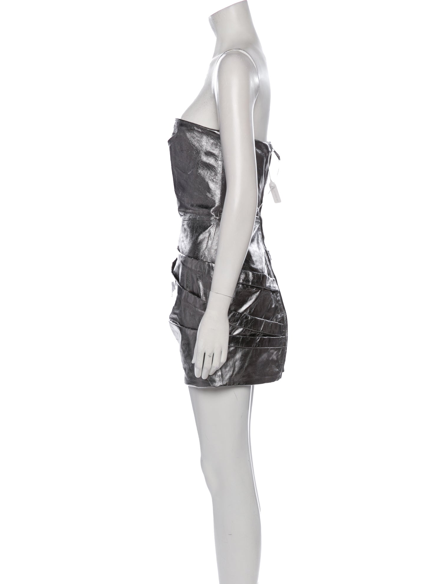 Attico Leather Mini Dress w/ Tags
