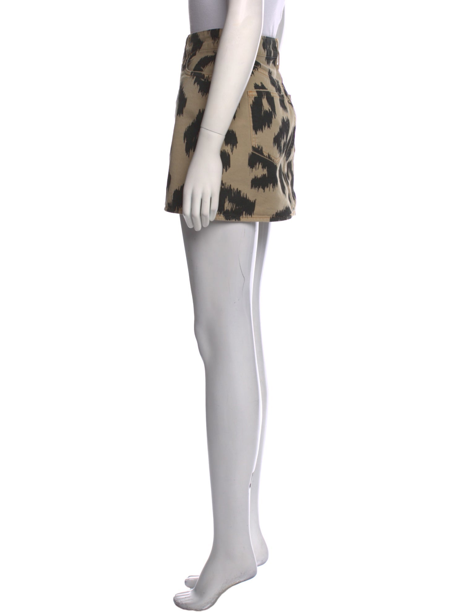 Attico Animal Print Mini Skirt