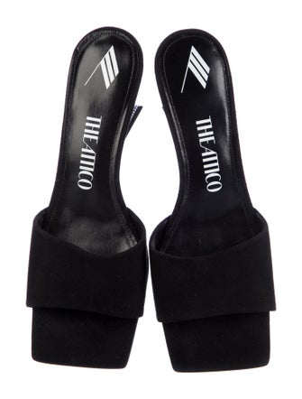 Attico Suede Crystal Embellishments Slides