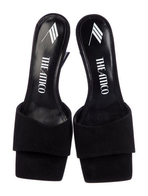 Attico Suede Crystal Embellishments Slides