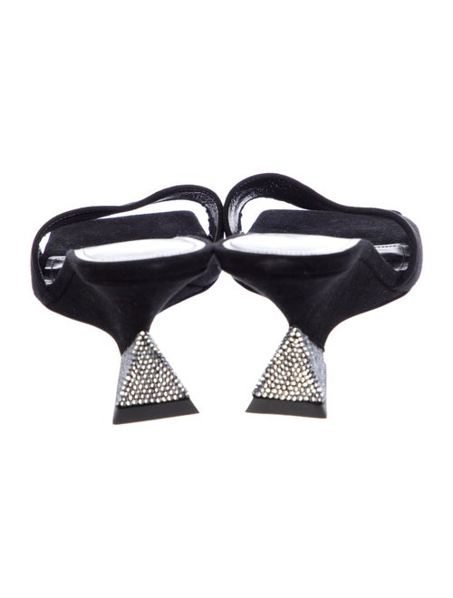 Attico Suede Crystal Embellishments Slides