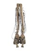 Attico Embossed Leather Animal Print Lace-Up Boots