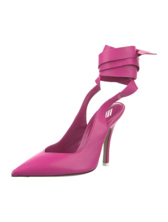 Attico Leather Slingback Pumps