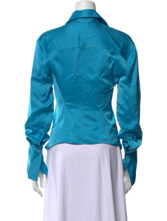 Attico Long Sleeve Button-Up Top