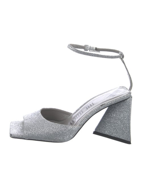 Attico Glitter Slingback Sandals