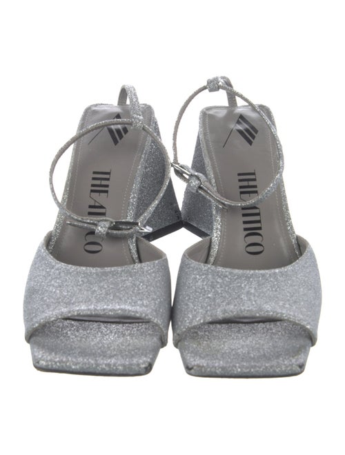 Attico Glitter Slingback Sandals