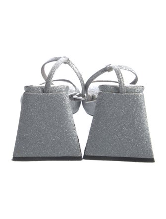 Attico Glitter Slingback Sandals