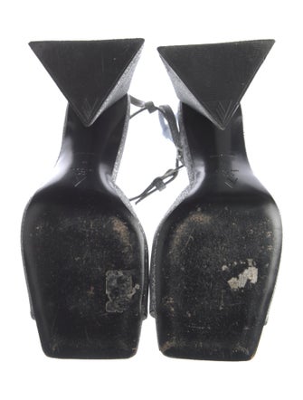 Attico Glitter Slingback Sandals