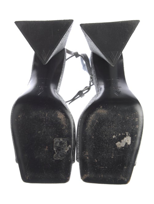 Attico Glitter Slingback Sandals