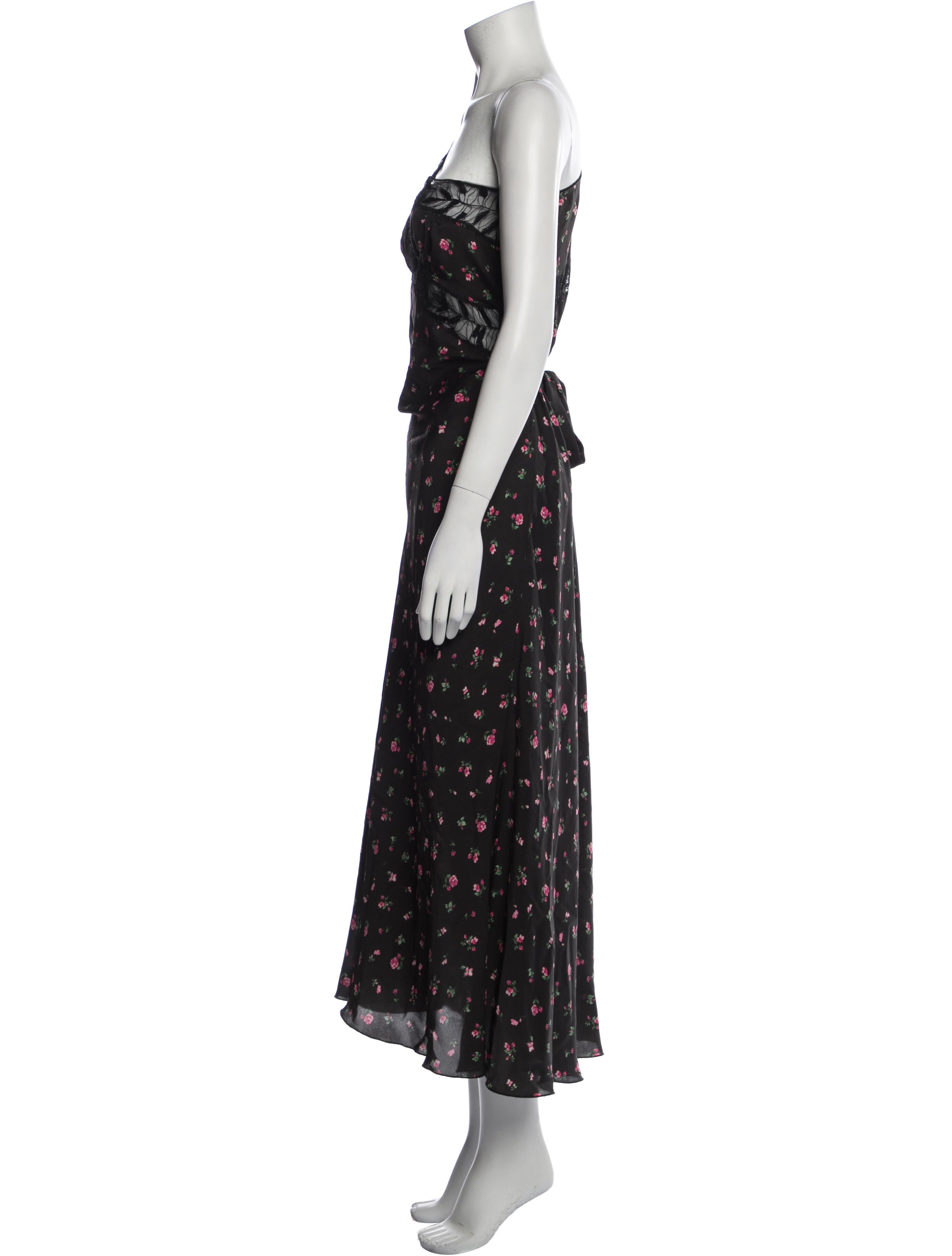 Attico Silk Long Dress