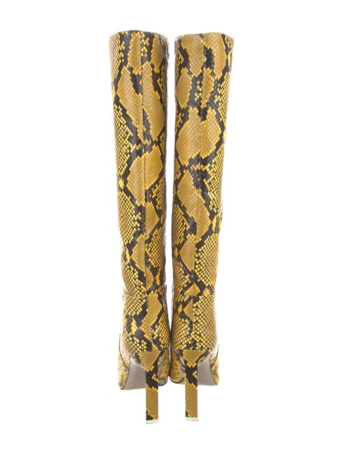 Attico Leather Animal Print Boots