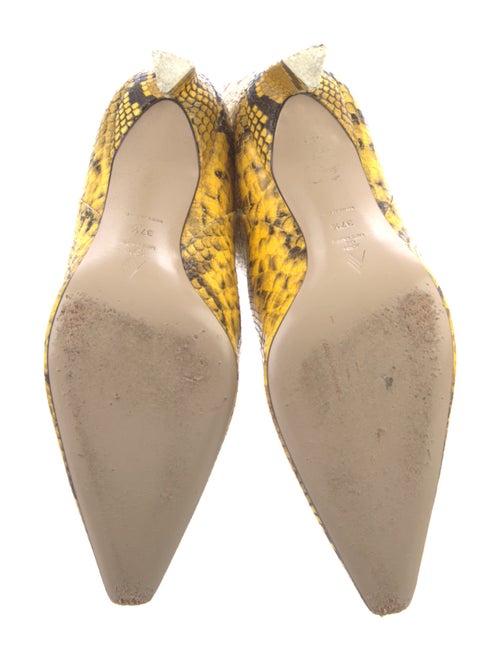 Attico Leather Animal Print Boots