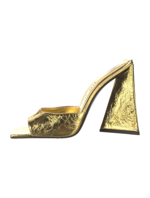 Attico Leather Slides