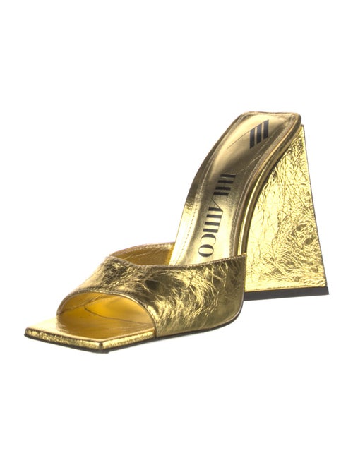 Attico Leather Slides