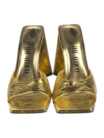 Attico Leather Slides