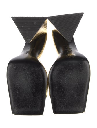 Attico Leather Slides