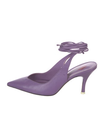 Attico Leather Slingback Pumps