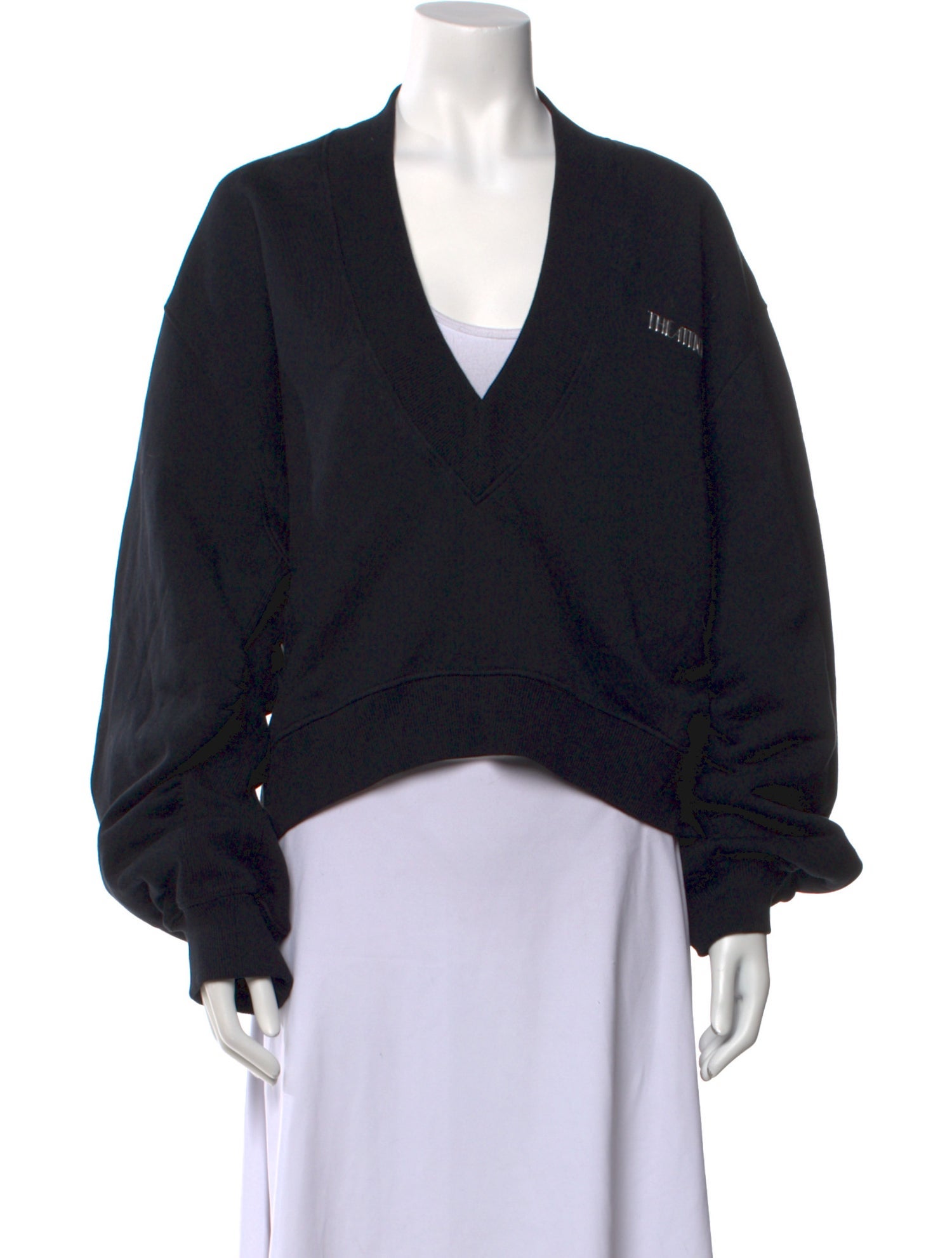 Attico V-Neck Long Sleeve Sweatshirt