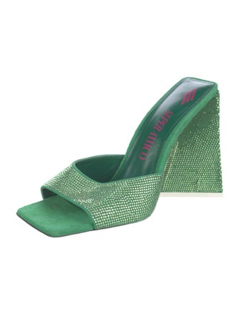 Attico Crystal Crystal Embellishments Slides