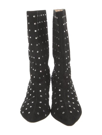 Attico Suede Crystal Embellishments Boots