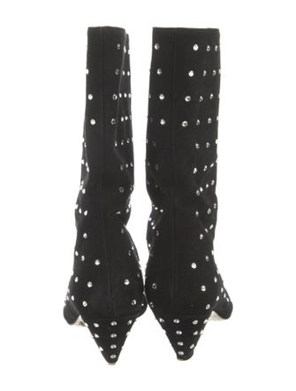 Attico Suede Crystal Embellishments Boots