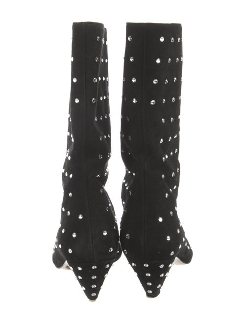 Attico Suede Crystal Embellishments Boots