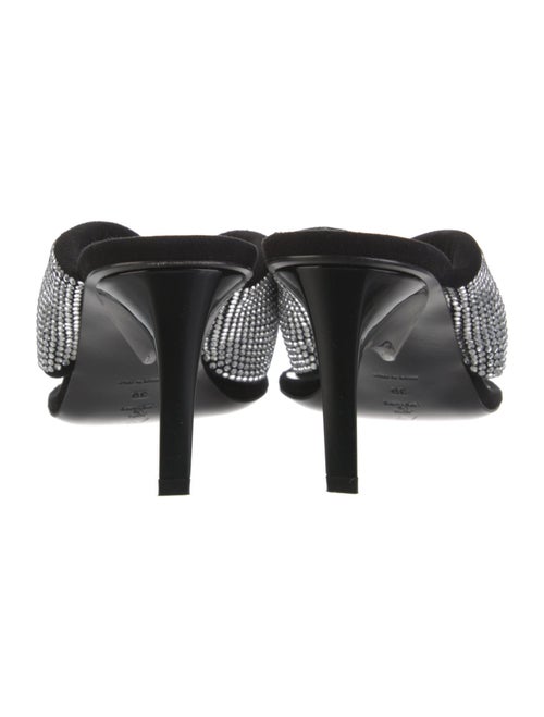 Attico Suede Crystal Embellishments Slides