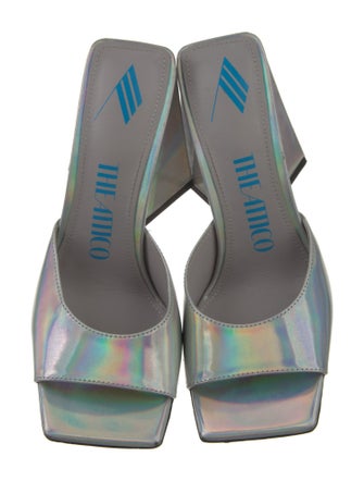 Attico Leather Printed Slides