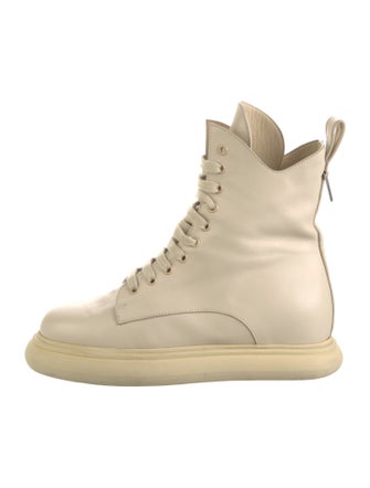 Attico Canvas Combat Boots
