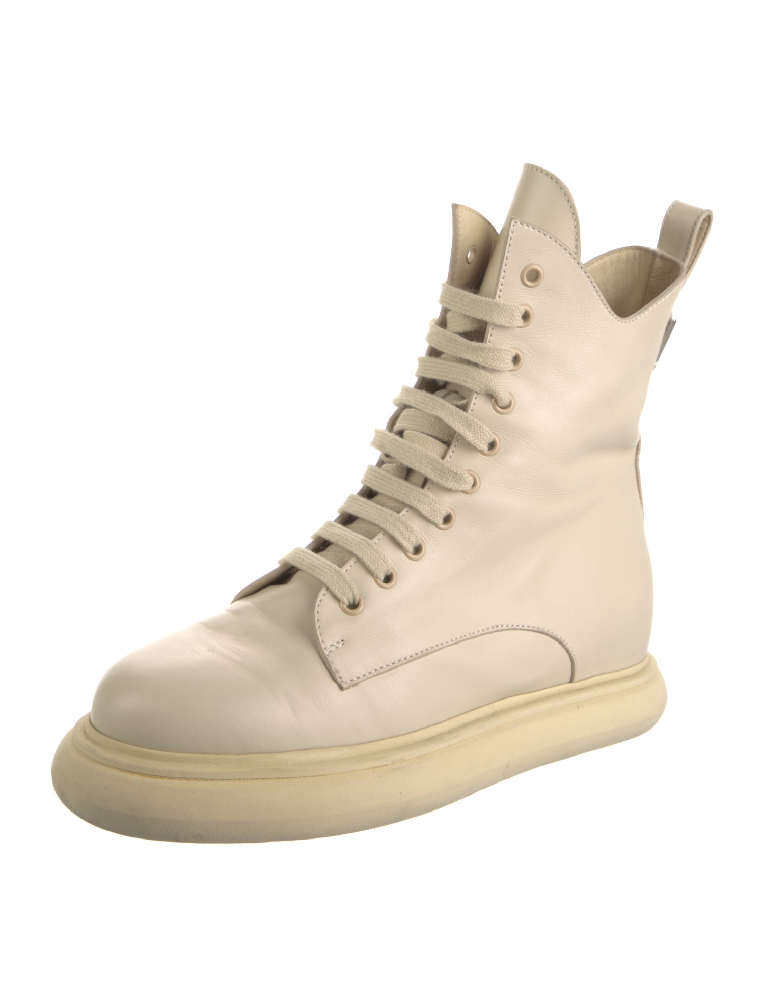 Attico Canvas Combat Boots