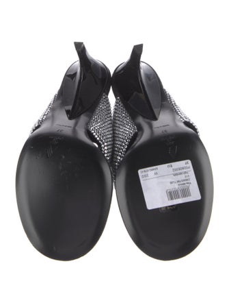 Attico Suede Crystal Embellishments Slides