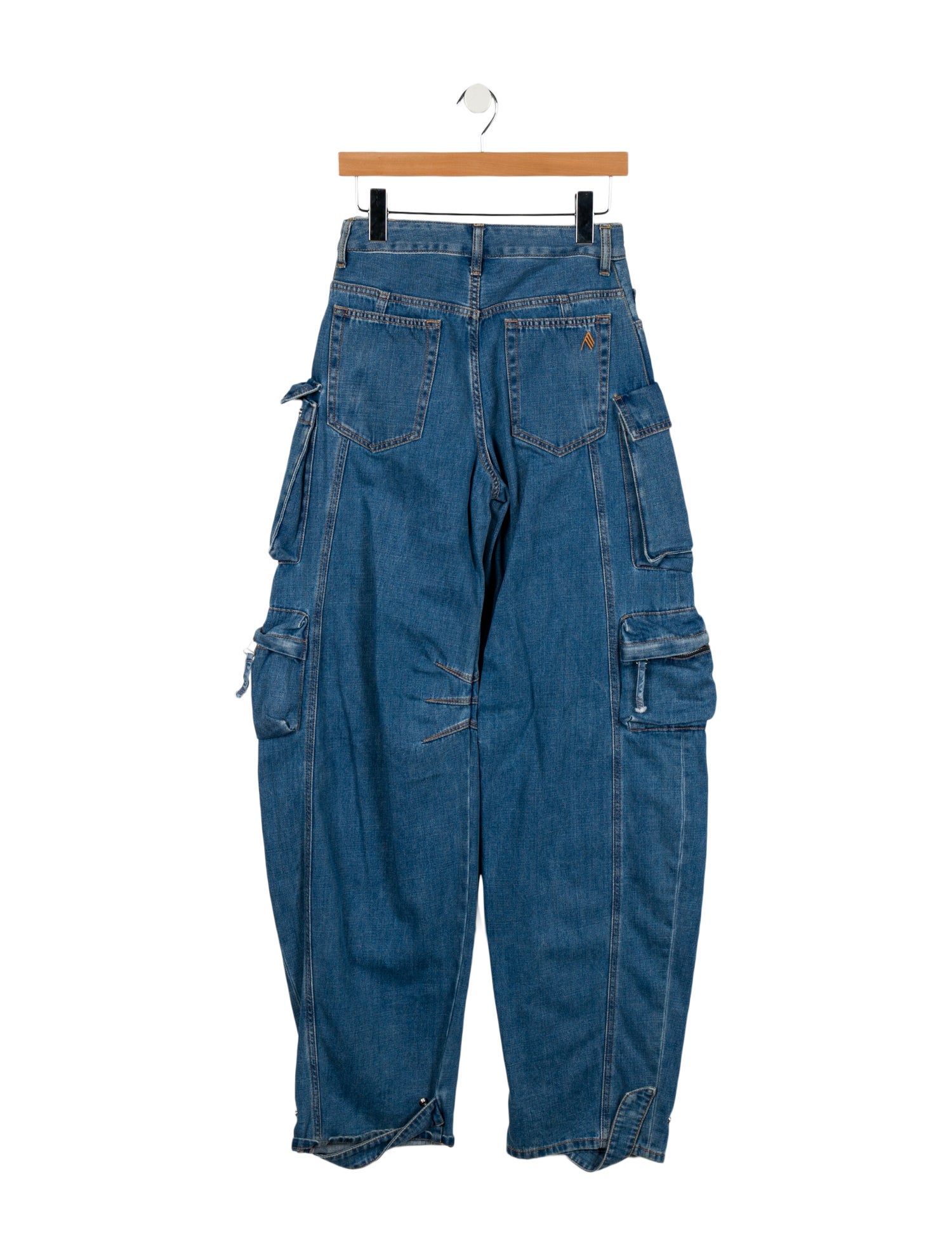 Attico High-Rise Wide Leg Jeans