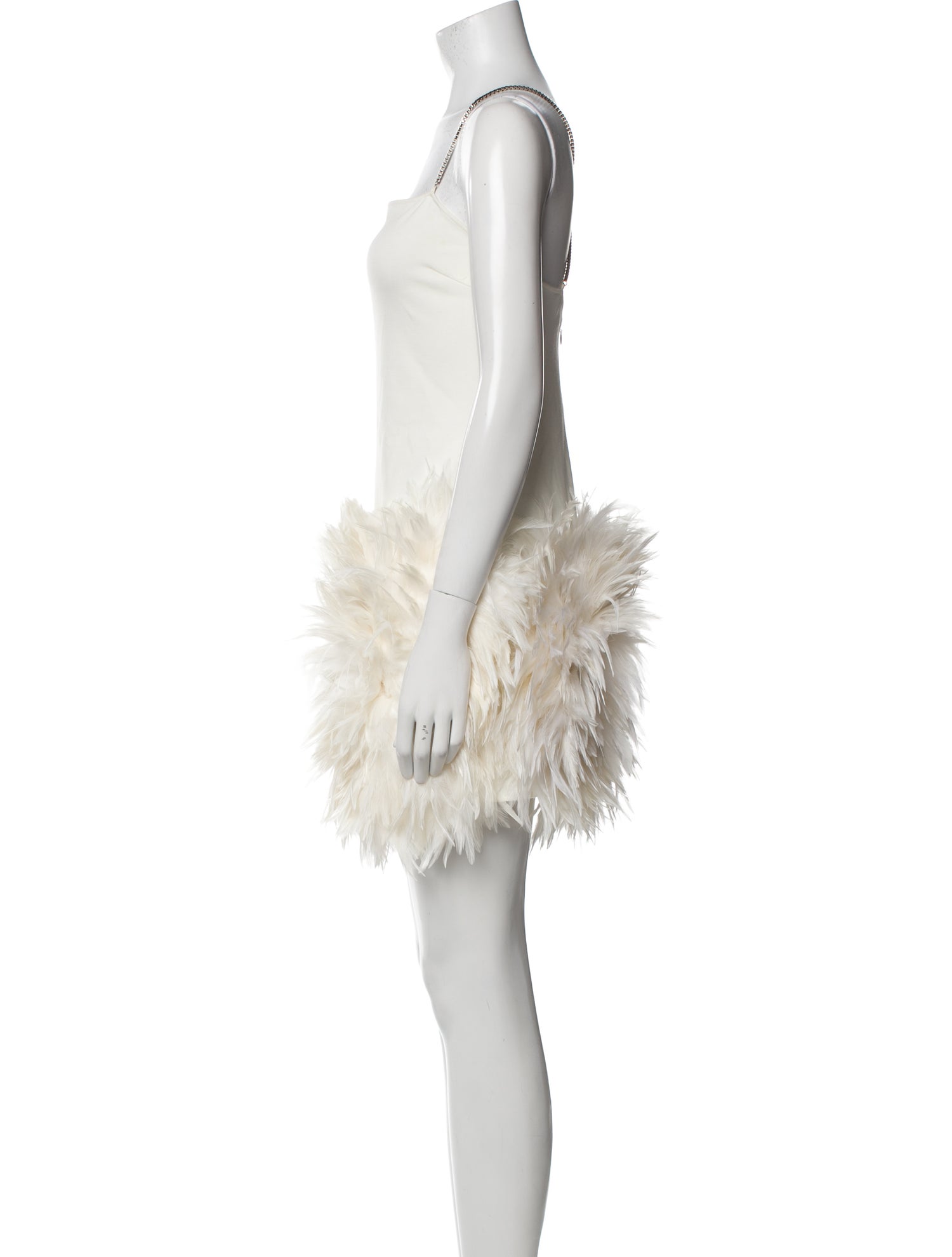 Attico Square Neckline Mini Dress