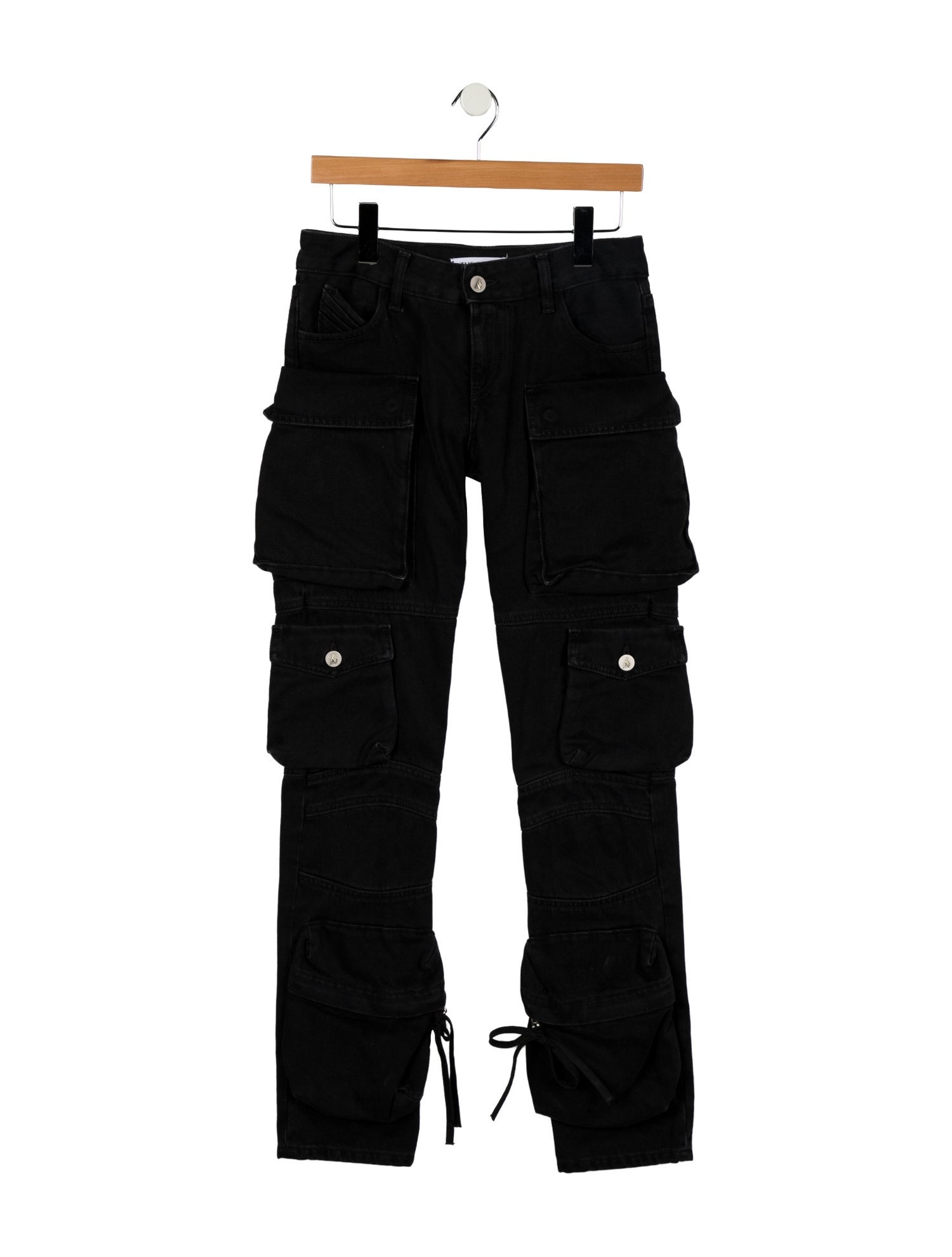 Attico Mid-Rise Straight Leg Jeans