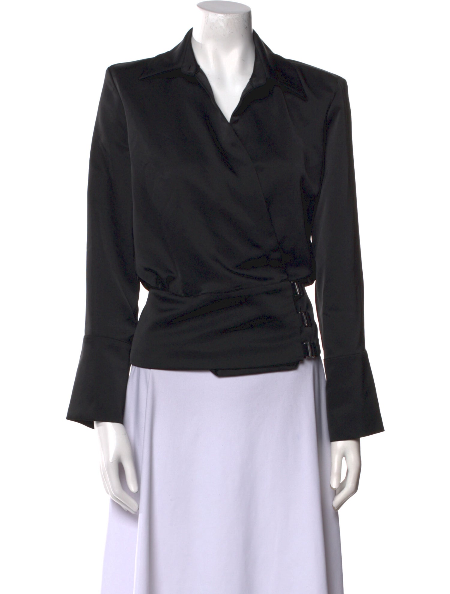 Attico V-Neck Long Sleeve Polo