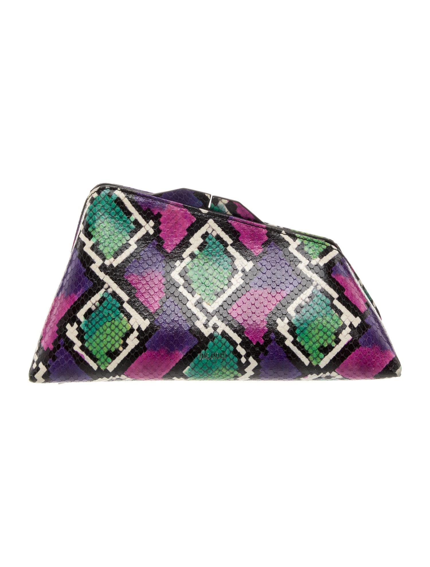 Attico Embossed Leather Clutch