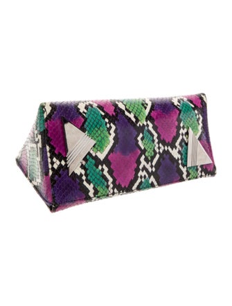 Attico Embossed Leather Clutch