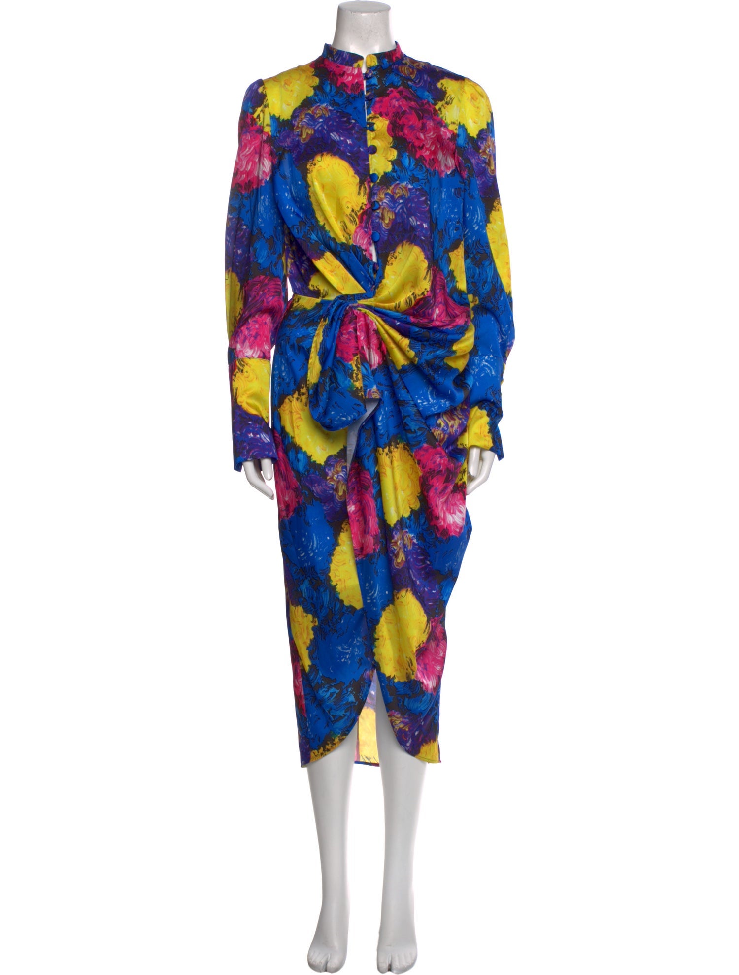 Attico Printed Long Dress