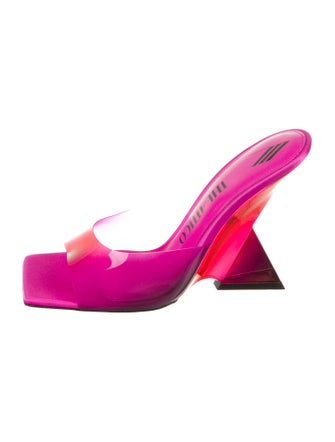 Attico Leather Slides