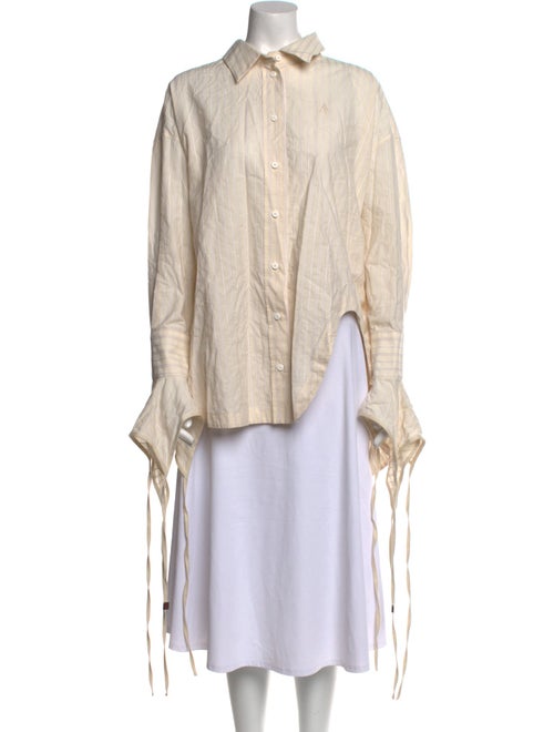Attico Long Sleeve Button-Up Top