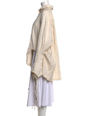 Attico Long Sleeve Button-Up Top