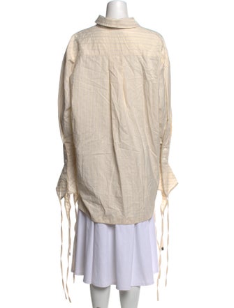 Attico Long Sleeve Button-Up Top