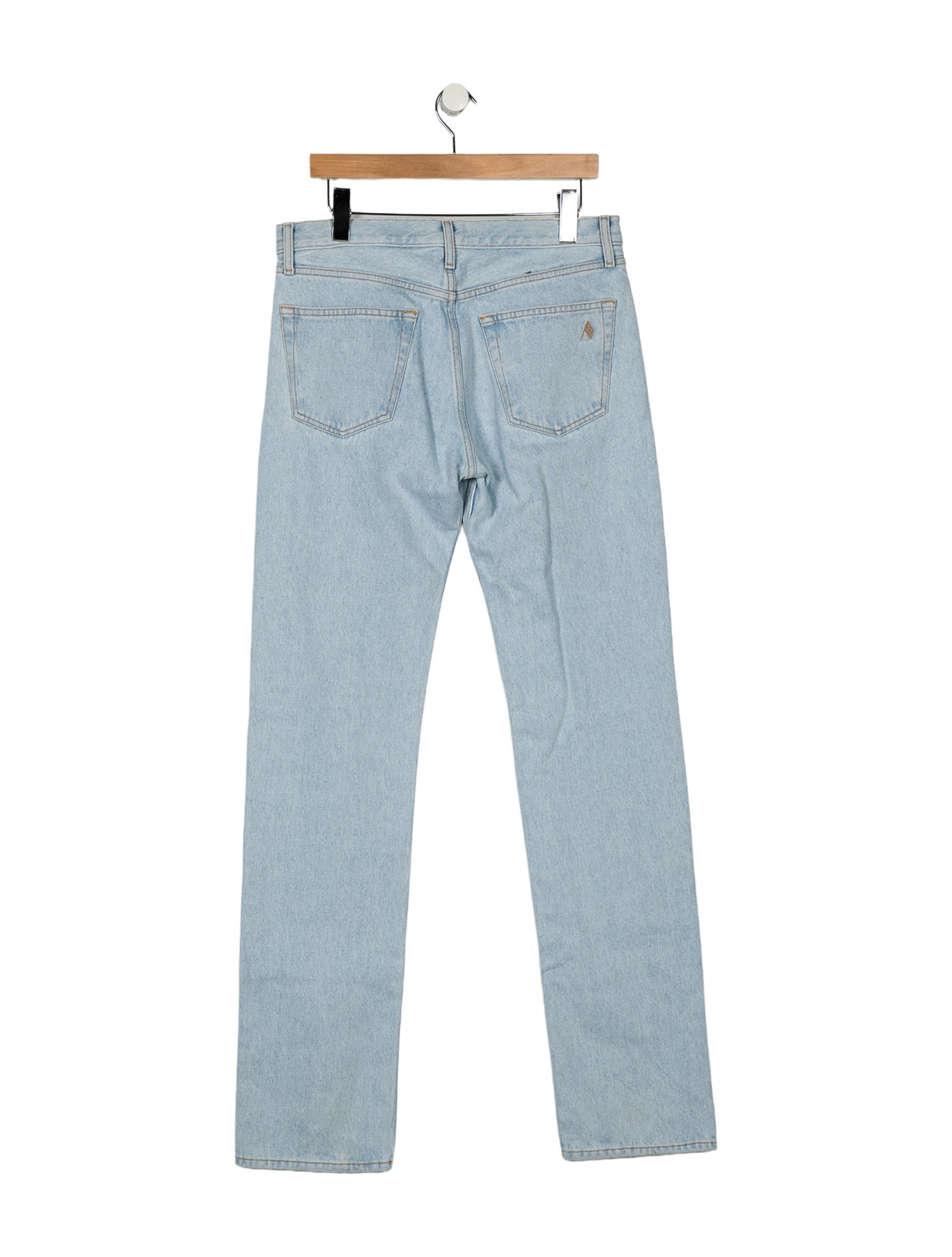Attico High-Rise Straight Leg Jeans