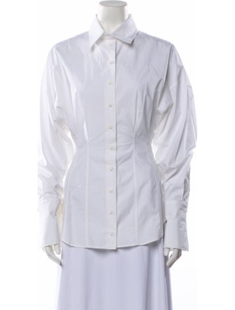 Attico Long Sleeve Button-Up Top