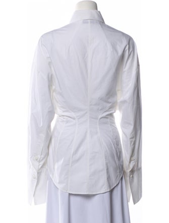 Attico Long Sleeve Button-Up Top