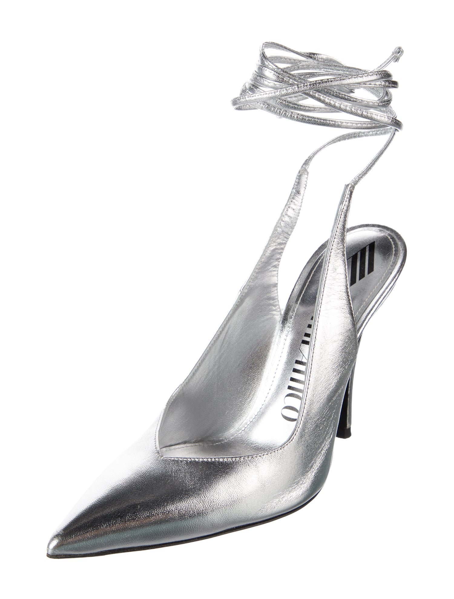 Attico Leather Slingback Pumps